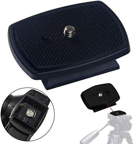 Universal Quick Release Plate for Tripod – 1/4 Camera Mount Adapter, Compatible with DSLR, Mirrorless Cameras, and Tripod Heads, Anti-Slip Rubber Pad, Secure Fit, 4.4cm x 4.4cm Base