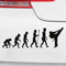 Motoking Autoaufkleber - Lustige Sprüche & Motive für Ihr Auto - Evolution Karate - 25 x 8,3 cm - Weiß Seidenmatt