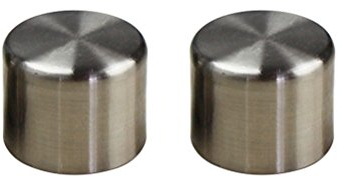 VORCOOL Endstücke für Gardinenstange, 2 Stück, 28 mm, silberfarben