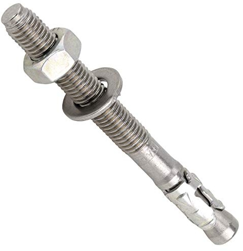 OPIOL QUALITY® Bolzenanker 10,0x55/135 aus Edelstahl A4 V4A (2 Stück) Keilanker Blitzdübel Schwerlastanker Schwerlastdübel Ankerbolzen Ankerschraube Stahlanker