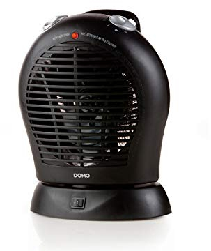 DOMO DO7324F Heizlüfter oszillierend - mit Ventilatorfunktion - 2000 W - schwarz