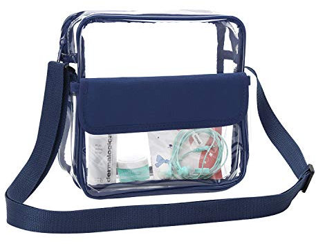 QKURT Klare Brieftasche mit verstellbarem Gurt, Concert Stadium Approved Clear Bag Transparent Purse for Women Men | Wasserdicht