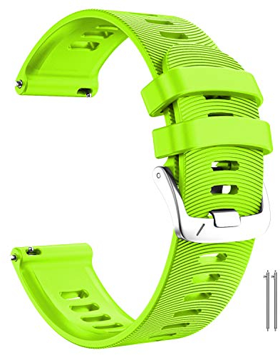 ANBEST Kompatibel mit Garmin Forerunner 245/158/645/Vivoactive5/Vivoactive 3 Armband, 20mm Silikon Uhrenarmband für Garmin Vivomove HR/Venu/Move 3, Grün