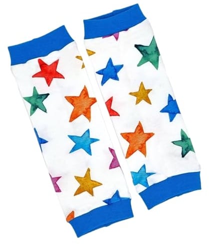 la.nunu Stulpen - Bunte Sterne 6-8 Jahre - Beinstulpen für Babys und Kinder aus Baumwolle - Handarbeit - Kinderstulpen und Babystulpen für Mädchen