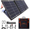 POWOXI Panneau solaire portable 60 W pour station d'alimentation, étanche IP65, sortie pliable 5 V-20 V CC, avec béquille réglable, chargeur solaire avec sorties USB pour téléphone, camping,