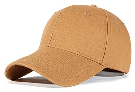 Bakicey Baseball Cap Unisex - Outdoor Sonnenhut Damen Baumwolle Mütze Erwachsenen Casual Hip Hop Baseboard Kappe Verstellbar Herren (Kamel)