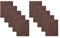 Betz 10 Stück Badvorleger Badematte Badteppich Duschvorleger Frottee Premium 100% Baumwolle Größe 50x70 cm Qualität 650g/m² Farbe nuss