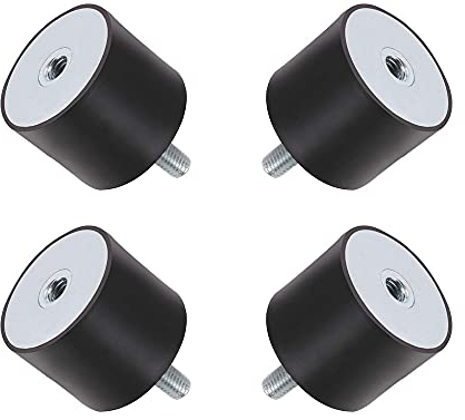 Vasemele Gummilager Anti 4 Stücke Gummifüße Anti-vibrations-isolator Vibration Silentblock Schwingungsdämpfer m 8 Gummidämpfer Stoßdämpfer Silentblock für Luftkompressoren Motoren Wasserpumpen