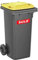 120 L Sulo Mülltonne, Farbe grau, Deckel gelb
