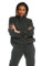 Light & Shade LSLSWT005 Super Soft Touch Loungewear Kapuzen-Sweatshirt-Oberteil für Damen, Holzkohle, M