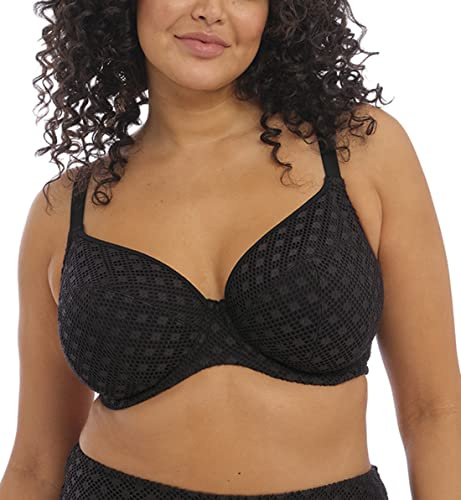 Elomi Plus Bazaruto Plunge Underwire Bikini Top, 40H, Black