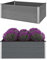 INLIFE Jardinière surélevée WPC Jardiniere sur Pieds 150 x 100 x 54 cm Gris