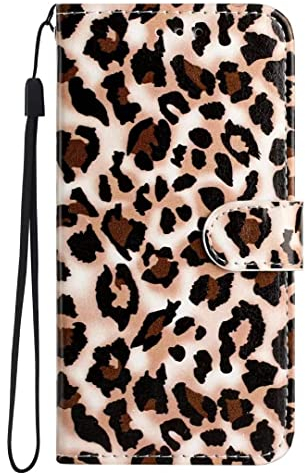 Lederhülle für iPhone 6/7/8 Flip Hülle Wallet Handytasche Case Handyhülle PU Leder Tasche Case Kartensteckplätzen Schutzhülle für iPhone 6/7/8 Handy Hüllen Leopard