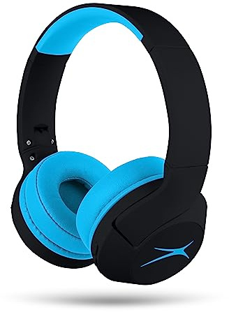 Altec Lansing Kindersichere kabellose Kopfhörer mit Geräuschunterdrückung, 15-Stunden-Akku, 85 dB Lautstärkebegrenzung, faltbares Design, kraftvoller Klang, aktive Geräuschunterdrückung, perfekt für