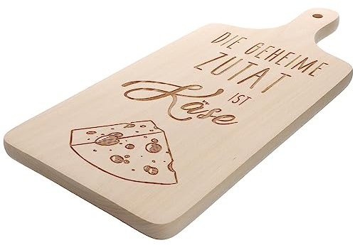 Spruchreif | Deko-Brotzeitbrett aus Holz | Holzbrett mit Gravur | Schneidebrett mit Griff | Brotzeitbrett mit Spruch | Käsebrett | Käseplatte | Jausenbrett | Schneidebrett aus Holz zum Aufhängen