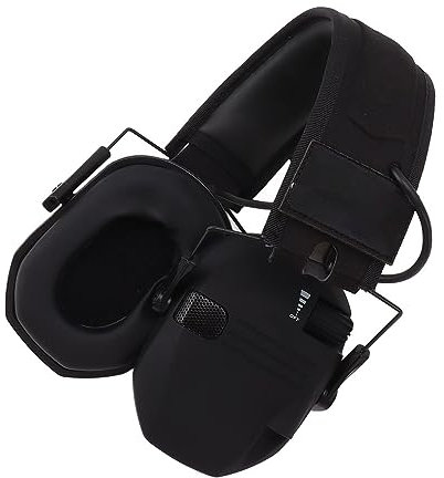 HEEPDD Rauschunterdrückung Elektronische Kopfhörer, Elektronischer Gehörschutz Rauschunterdrückung für Outdoor-Spiel, Schwarz , 14 * 13 * 11cm