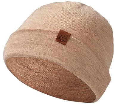 ACUSHLA Mütze Beanie 100% Merino Wolle für Herren und Damen, gestrickte Wintermütze, Unisex-Uhrenkappe, Zweilagige Strickmütze für kaltes Wette