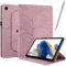 Netany Rotating Custodia per Lenovo M10 Plus Tablet 3Rd Gen 10.6 Pollice 2022 (Tb-125F/Tb-128F), con penna PU Pelle Flip Cover, Supporto Rotazione 360 Protettiva Cover [Auto Sveglia/Sonno] - Oro Rosa