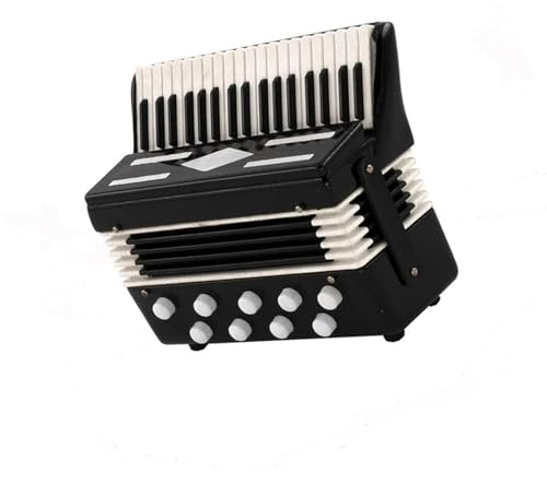 BYBIO Miniatur-Akkordeon-Modell, Mini-Musikinstrument, Ornament-Modell, Schwarz Musikinstrumente Miniatur