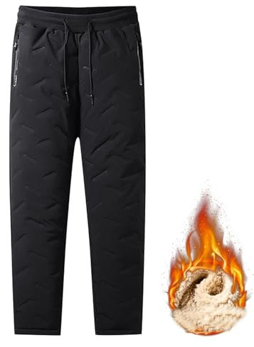 ZGSYH Pantaloni da Neve Unisex, Pantaloni da Neve Impermeabili Foderati in Pile Taglie Forti 2024, Pantaloni da Neve Casual da Sci, Pantaloni Sportivi Caldi per Uomo e Donna (Colore : Black2, Size :