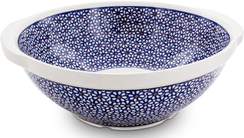 Bunzlauer Keramik Colino da cucina Setaccio Scolapasta Professionale Ø 24 cm, per lavare frutta e verdura, per tagliatelle, con base in decorazione 120