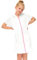 Röcke Mädchen 98 Kinder Reißverschluss Terrys Kapuzen Coverups Schwimmen Strand Cover Up Baumwolle Sommer Kurzarm Badeanzug Bademantel mit Taschen Strandkleid Mädchen Mit Trägern (White, 3-4 Years)