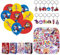 Clvsyh 92 Stück Digitaler Zirkus Partygeschenke, Zirkus Geschenktüten, Clown Schlüsselanhänger, Cartoon Aufkleber, Zirkus Luftballons, Digitaler Zirkus Party Mitgebsel Set für Jungen und Mädchen
