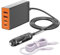 HKY 4-Port 140W 100W USB C Car Charger Fast USB-C Power Adapter for Anker SOLIX C200 C300 Jackery Explorer 240 v2 Portable Power Station DJI Mavic 3 Pro Drones Handheld Gaming PC Charging Station