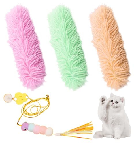 HDGSAFD 3 Juguetes de Peluche para Gatos, Cuerda Interactiva para Mascotas, Juguete para Masticar Gatitos