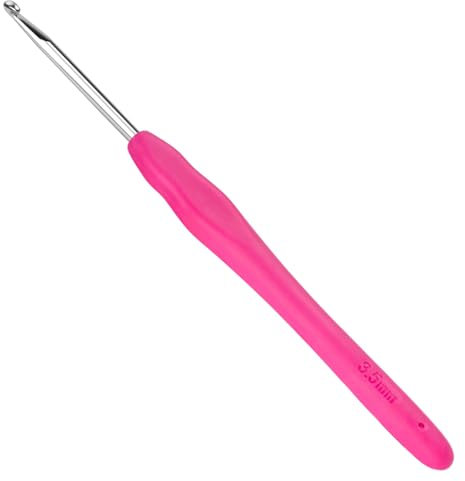 Totofy Häkelnadel 3.5 mm, Ergonomische Häkelnadeln Mit Weichen Griffen, crochet hook für Anfänge und Erfahrene Häkelliebhaber