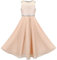 Sunny Fashion Mädchen Kleid Beige Pailletten Hochzeit Brautjungfer Chiffon Formal Party Festzug Gr. 146,Beige,146