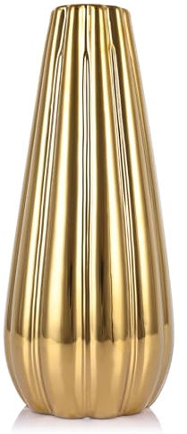 11,8 Glasvase für die Inneneinrichtung, große hohe Gold Blumenvase, Moderne Goldvasen als Tafelaufsatz, kleine Goldvasen für den Tisch, Gold- und Blumenvase für Wohnzimmer, Esszimmer, Schlafzimmer