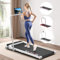 BLACK LORD Faltbares Walking Pad Laufband mit Griff, 2 in 1 Elektro Home Office Laufband für Joggen und Laufen, Neigung, 3.2HP Fitnessgerät, Tragbar unter Schreibtisch, 140kg Kapazität, MS2H, Weiß