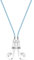 Lawonda Halteband Kompatibel mit AirPods 1/2/ 3, AirPods Pro/Pro 2, PU Leder Anti-Verlust-Umhängeband für AirPods Strap Halter Band Halterung Magnetisch Sport-Saiten-Umhängeband Blau Silber