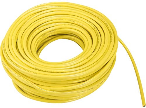 Mehrfarbige Elektrische Leitungen, H07BQ-F 3x1,5 mm, Gelb-Grün-Blau-Orange-Leuchtorange-Pink (Gelb, 20m)