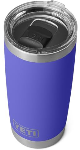 YETI Rambler Tumbler, Vaccum Insulated Stainless Steel Tumbler with Magslider Lid, Ultramarine Violet, 20 oz (591 ml)