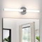 meoaow Spiegelleuchte Bad Wandlampe LED - 8W Badlampe Wand 60CM Badezimmer Lampe Wandleuchte 4000K Neutralweiß Modern Wasserdicht IP44 Badlampe Chrom für Badschrank Keller Küche
