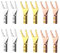 2/6/12/20PCS Gold-plated Copper Y/U Banana Plugs Cable Connector with Screw Lock Adapter Audio Terminals for Speaker Wire(Silvery,6pcs 3pairs)