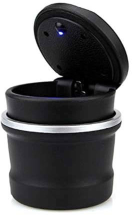 YAOOYHUILIYING Tragbarer Auto-Aschenbecher Compatible für Audi A1-A8, Q2-Q7, S3-S8, TT, TTS, RS3-RS6 - Modern, Blau, ABS, Zylindrisch, Medium