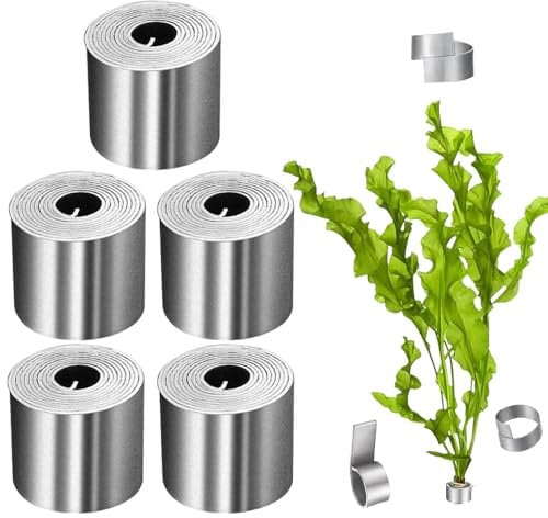 YHTCC 5pcs Aquarium Plant Weights Anchors, Bendable Plant Anchors, Reinforced for Live Plants, Metal Aquatic Weights for Live Plants Prevents Floating