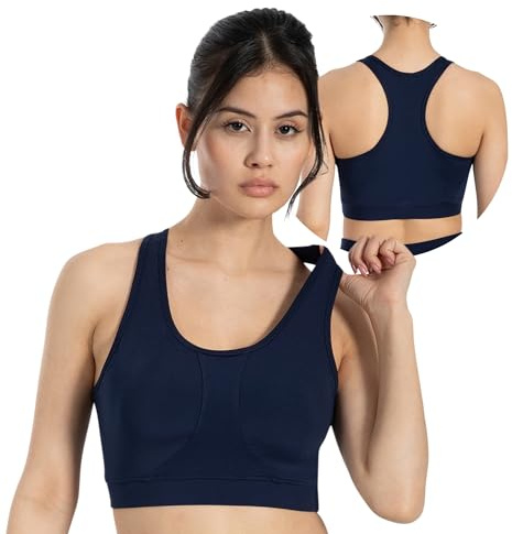 SMILODOX Sport BH Damen Candace, Shaped Fit Bra mit Racerback, Leichter Halt & breites Unterbrustband, elastisch & bequem, ideal für Yoga, Studio, Alltag, Training, Fitness & aktive Bewegungsfreiheit