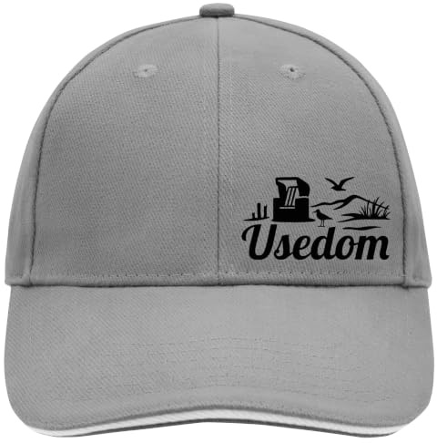 Huuraa Cappy Mütze Usedom Strandmotiv Geschenk | Baseballkappe Basecap Kappe Geschenkidee Unisex Baseball Cap