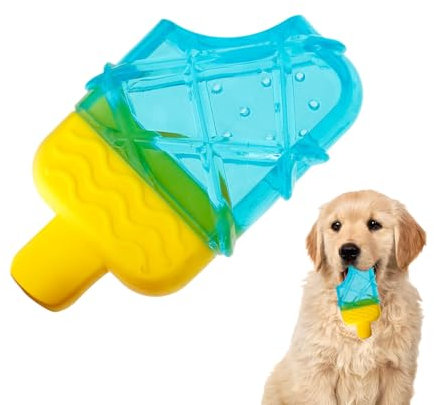 Jouet pour chien Gefrier - Jouet interactif rafraîchissant - En forme de glace - Pour l'extérieur, la piscine, le parc