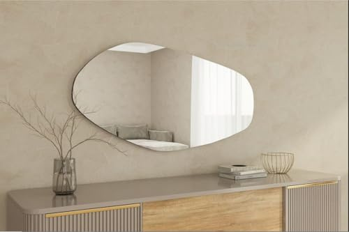 Ibonto Wandspiegel Aurora Designspiegel – asymmetrisch, Rahmenlos, modern 60x120 cm