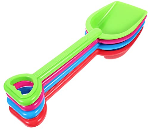 Pala de Arena para Niños 4 Piezas de Plástico para Playa | Colores Brillantes, Formato Portátil Miniatura, Uso en Areneros y Arena Color Aleatorio