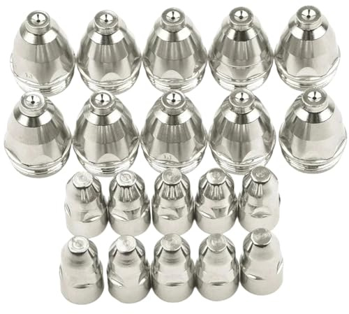 Buhdjfnke P80 100A Premium Plasmaschneid-Elektroden Düsen 20 Stück CNC Schneidspitzen P80 Verbrauchsmaterialien 1,7 mm