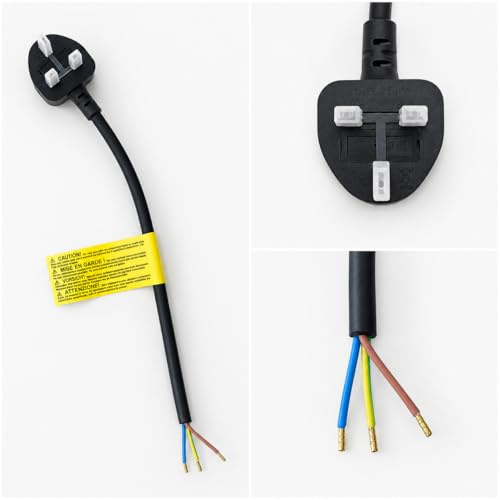 Mains Power Lead Replacement for Lay-Z-Spa, UK 230V Moulded Plug, 3-Core H07RN-F Cable