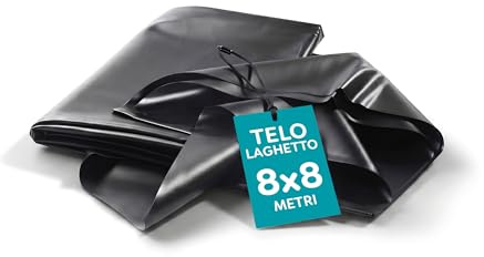 Teichfolie für den Garten aus verstärktem PVC, Qualität aus Deutschland 8x8 m, 0,5mm