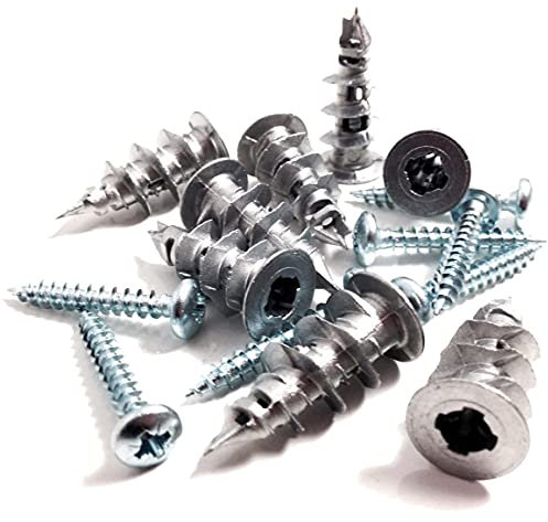 Métal plaque de plâtre auto foreuse Fixations chevilles pour mur creux (lot de 25)