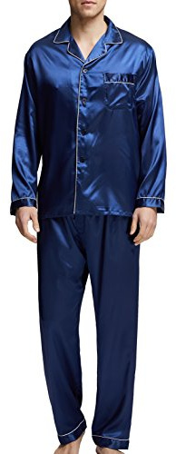 Conjunto de pijama de satén para hombre